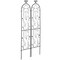 Black Metal Garden Trellis Set Pack of 2 with Powder Coating and Easy Assembly